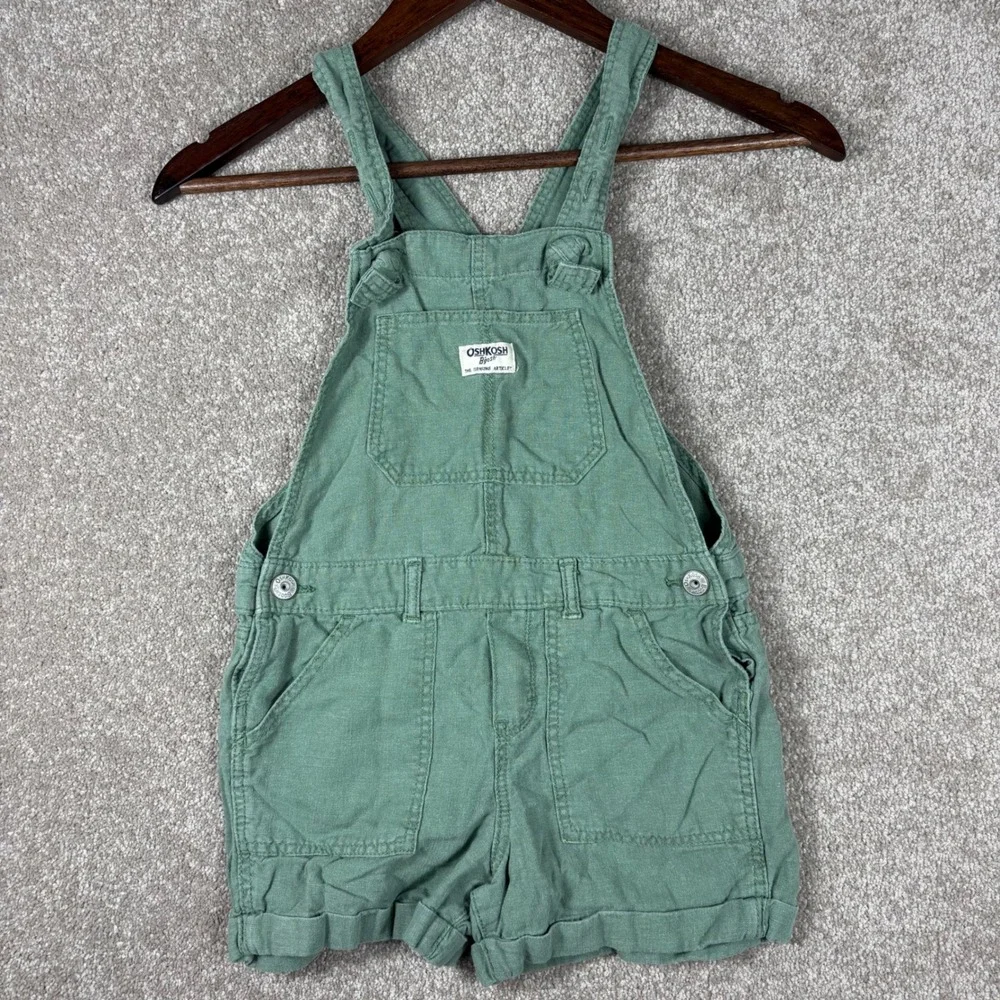 OshKosh Bgosh Kids Green Overalls Size 7 OSH11771-SSI